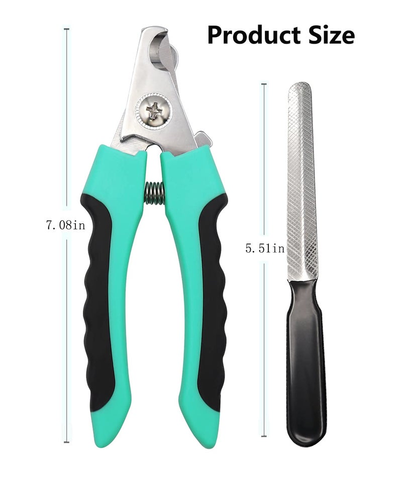 Kiloforest Self Cleaning Slicker Brush - Shedding and Grooming brush for dog and cat, Nail Clippers and Trimmers - with Safety Guard and Free Nail File,Stainless Steel Teeth Combs for dogs&cats(blue) - Image 4